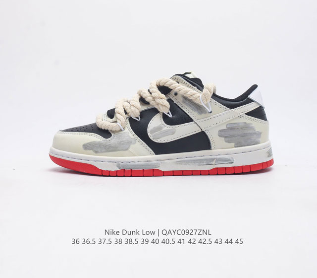 Nb系列耐克 Nike Dunk Low 运动鞋 解构绑带 复古板鞋 尽情迈步 彰显个性风采 采用柔软皮革鞋面 经久耐穿 塑就如元年款 Dunk 般的复古质感