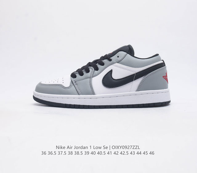 特价头层皮 耐克 乔丹air Jordan 1 Low Aj1 乔1 低帮复古文化休闲运动篮球鞋 从1985 年面世的元年款汲取设计灵感 采用简洁大方的经典外观