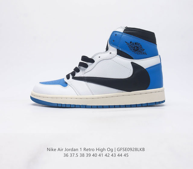 耐克 Nike Air Jordan 1 Retro High Og 乔丹一代篮球鞋复刻运动鞋 倒钩 Aj1皮面高帮板鞋的设计灵感源自运动夹克 带你重温入选球队