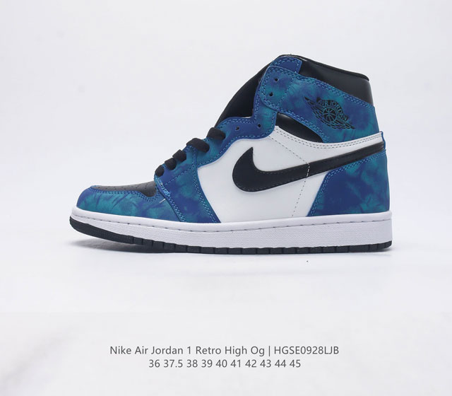 耐克 Nike Air Jordan 1 Retro High Og 乔丹一代篮球鞋复刻运动鞋 皮面高帮板鞋的设计灵感源自运动夹克 带你重温入选球队时刻 采用经