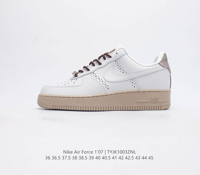 耐克nike Air Force 1 Low 空军一号 Af1 低帮百搭休闲运动板鞋 柔软 弹性十足的缓震性能和出色的中底设计 横跨复古与现代的外型结合 造就出