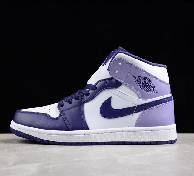 Cj版纯原 Air Jordan 1 Mid Aj1 乔1白紫色 中帮文化休闲板鞋 Dq8426-515 尺码 40 40 5 41 42 42 5 43 44