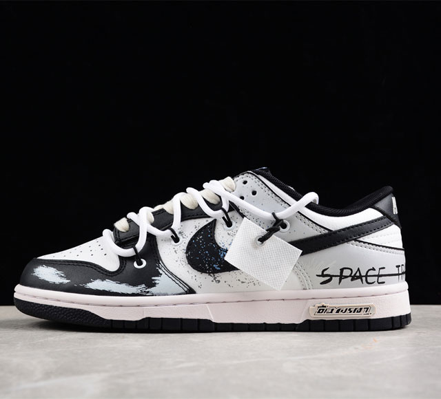 Nk Dunk Low 天行者 黑白灰 夏天简约 Sb绑带低帮休闲板鞋 Dd1391-100 尺码 36 37 37 5 38 38 5 39 5 40 40