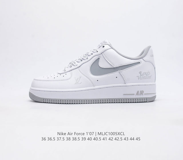 Louis Vuitton X Nike Air Force 1 Low 路易威登联名 空军一号低帮百搭休闲运动板鞋 柔软 弹性十足的缓震性能和出色的中底设计