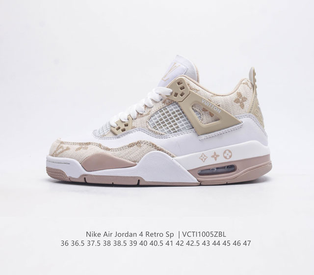 Nike 耐克 Louis Vuitton 乔4代 Air Jordan Aj4 X Louis Vuitton X Off White Ow联名路易威登lv