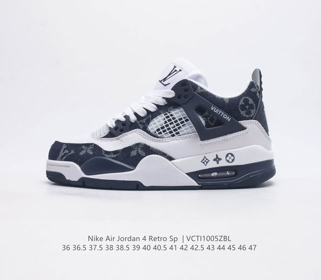 Nike 耐克 Louis Vuitton 乔4代 Air Jordan Aj4 X Louis Vuitton X Off White Ow联名路易威登lv