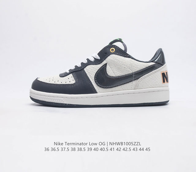 耐克 Nike Terminator Low 耐克终结者系列低帮滑板鞋 黄蓝密歇根 舒适 百搭 防滑耐磨复古板鞋 忠于原版 延续经典 采用耐穿舒适的利落皮革 助