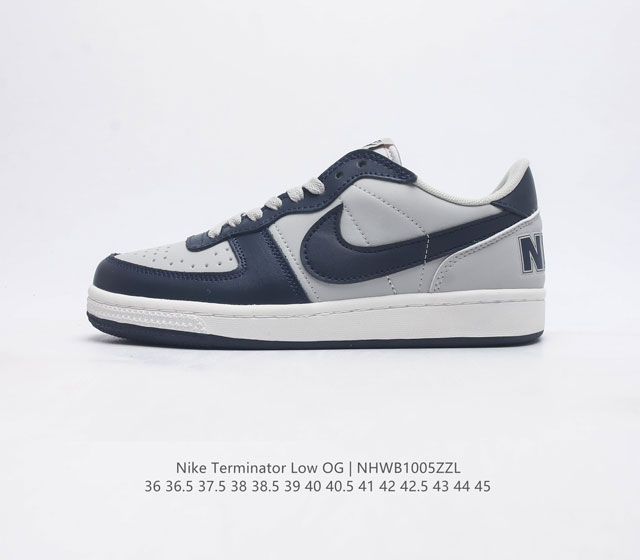 耐克 Nike Terminator Low 耐克终结者系列低帮滑板鞋 黄蓝密歇根 舒适 百搭 防滑耐磨复古板鞋 忠于原版 延续经典 采用耐穿舒适的利落皮革 助