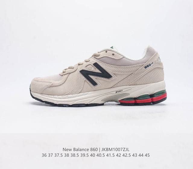 Nb 新百伦 New Balance Ml860 系列复古老爹风休闲运动慢跑 采用皮革拼接透气网眼织物鞋面#T-Beam大底提供足步弓支撑 保持步态稳定#后跟搭