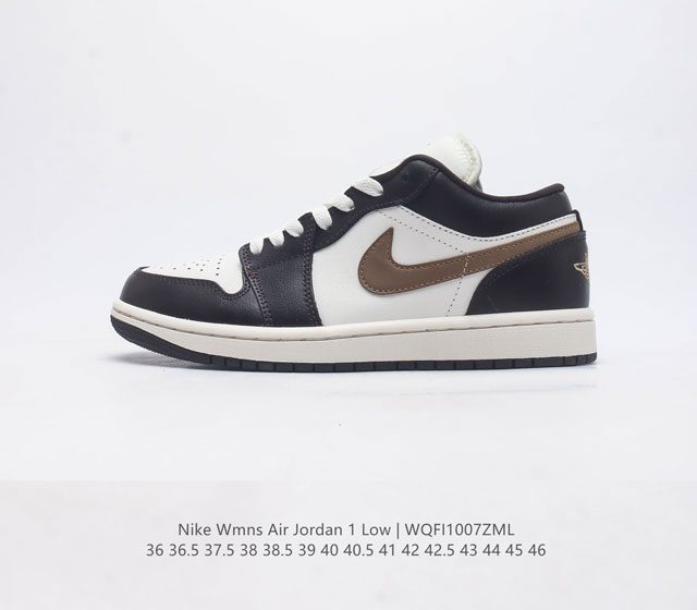 耐克 乔丹air Jordan 1 Low Aj1 乔1 低帮复古文化休闲运动篮球鞋 从1985 年面世的元年款汲取设计灵感 采用简洁大方的经典外观 熟悉中带一