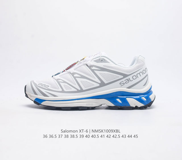 公司级salomon Xa Pro Xt-6 Expanse 萨洛蒙户外越野跑鞋 鞋面采用sensifit贴合技术 全方位贴合包裹脚型 鞋跟部鞋底牵引设计 提供