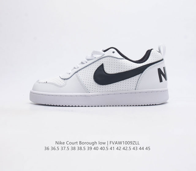 耐克 Nike 男女子运动鞋 Court Borough Low 低帮板鞋 1 其皮革材质的鞋面结合网眼鞋舌 在出众外观与质感的同时提供稳固支撑 并且提升透气性