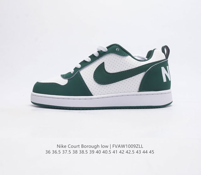 耐克 Nike 男女子运动鞋 Court Borough Low 低帮板鞋 1 其皮革材质的鞋面结合网眼鞋舌 在出众外观与质感的同时提供稳固支撑 并且提升透气性