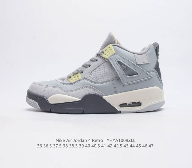 耐克 Nike Air Jordan 4 Retro Og迈克尔 乔丹aj4代中帮复古休闲运动文化篮球鞋 秉承轻量化的速度型篮球鞋设计思想完成设计 降低重量的同