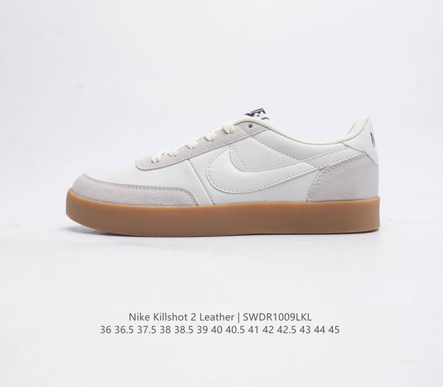 耐克板鞋 生胶米白 复古板鞋j Crew X Nike 联名 Killshot Ii Leather 男女休闲复古运动鞋 采用米白色皮革制作鞋身 大号swoos