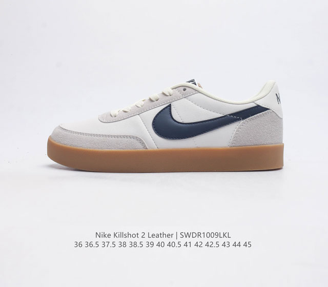 耐克板鞋 生胶米白 复古板鞋j Crew X Nike 联名 Killshot Ii Leather 男女休闲复古运动鞋 采用米白色皮革制作鞋身 大号swoos