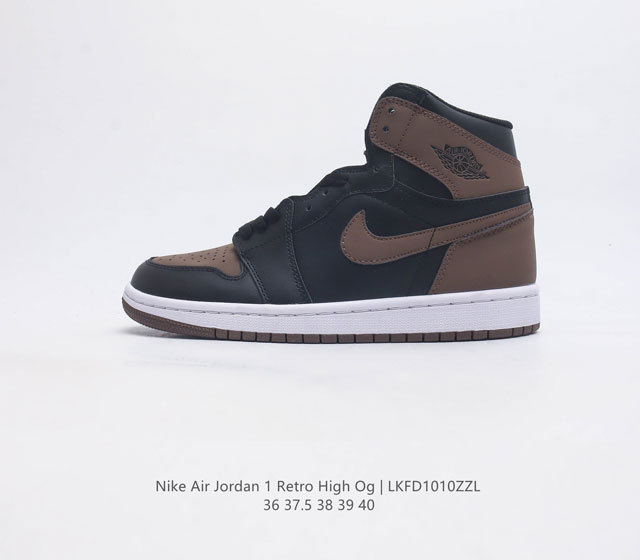 耐克 Nike Air Jordan 1 Retro High Og 乔丹一代篮球鞋复刻运动鞋 皮面高帮板鞋的设计灵感源自运动夹克 带你重温入选球队时刻 采用经