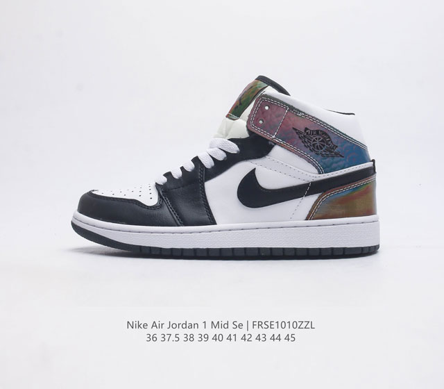 耐克 Nike Air Jordan 1 Mid 篮球鞋时尚轻盈板鞋aj1乔1运动鞋 乔丹一代 高帮复古休闲篮球鞋 Air Jordan 1 Mid 搭载内置a