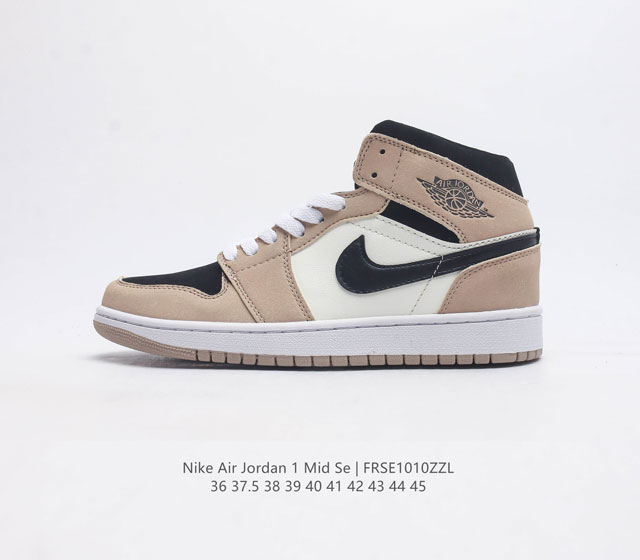 耐克 Nike Air Jordan 1 Mid 篮球鞋时尚轻盈板鞋aj1乔1运动鞋 乔丹一代 高帮复古休闲篮球鞋 Air Jordan 1 Mid 搭载内置a