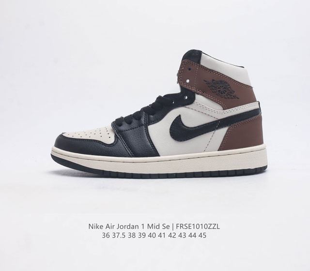 耐克 Nike Air Jordan 1 Mid 篮球鞋时尚轻盈板鞋aj1乔1运动鞋 乔丹一代 高帮复古休闲篮球鞋 Air Jordan 1 Mid 搭载内置a