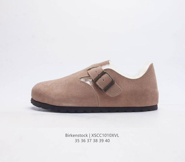 Birkenstock 勃肯 秋冬新款 加绒加厚板鞋 天鹅绒般的绒面革赋子休闲的经典外观 柔软的鞋床采用额外的泡沫缓冲层 提供额外的舒适感和全天支撑 全网独家首