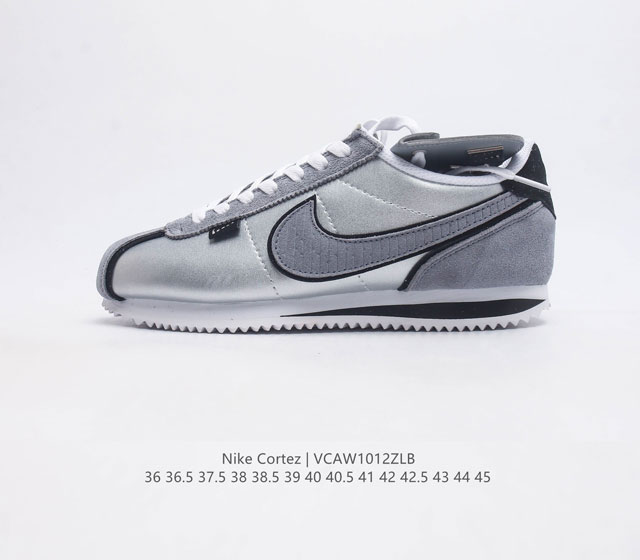 耐克 Nike Cortez 阿甘鞋男女子运动板鞋 秉承元年款经典风格 皮革鞋面 令双足保持干爽舒适 传统鞋带系统和覆面设计增强贴合感 提升耐久性 彰显经典风格