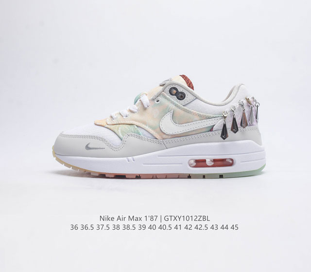 公司级 耐克 Nike 男女鞋新款air Max 1 87 Qs 复刻运动鞋气垫减震跑步鞋 Nike Air Max 1 87 Qs 运动鞋从法国建筑中汲取设计