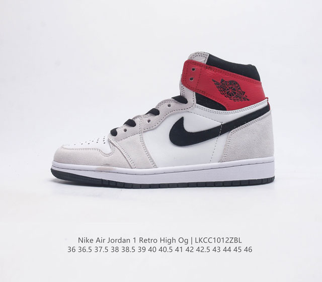 耐克 Nike Air Jordan 1 Retro High Og 乔丹一代 Aj1 Aj1代 乔1代 乔丹1 篮球鞋复刻运动鞋 皮面高帮板鞋的设计灵感源自运 - 点击图像关闭