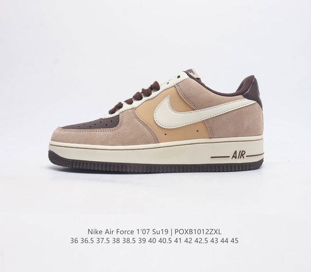 耐克 Nike Air Force 1 07 Su19 空军一号 Af1 Af1 百搭休闲运动板鞋 柔软 弹性十足的缓震性能和出色的中底设计 横跨复古与现代的外