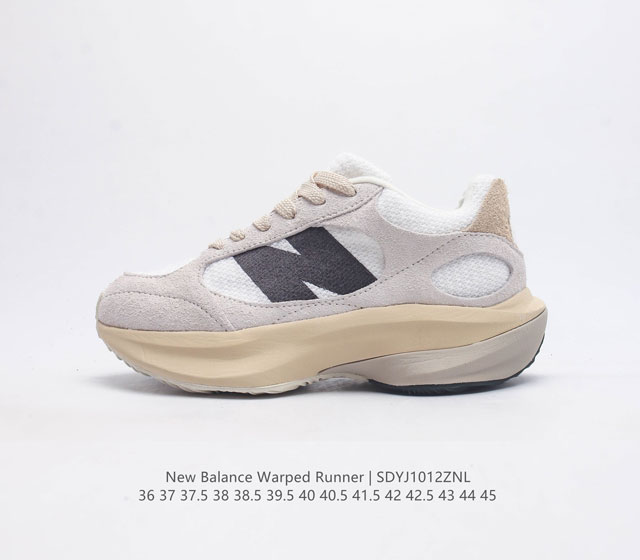 椰香扑鼻new Balance Warped Runner新款老爹鞋复古运动跑步鞋 Beam大底提供足步弓支撑 解构皮革 用猪巴革拼接透气网眼 后跟搭载外露缓震