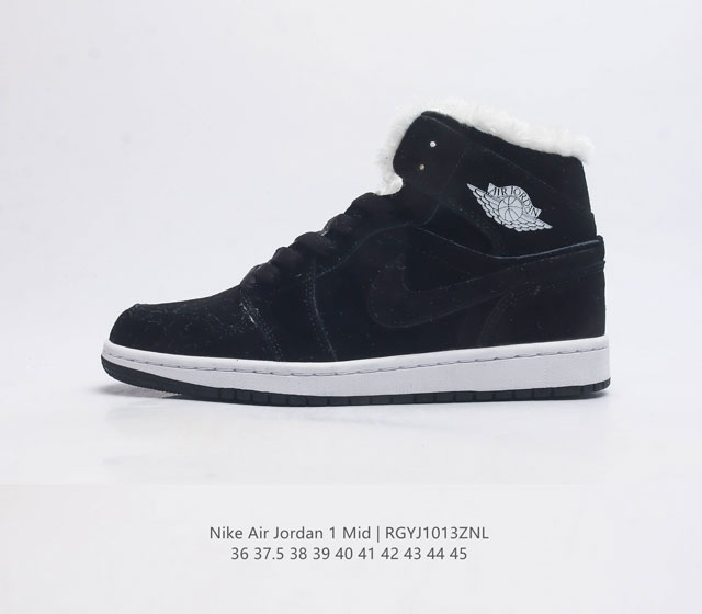 耐克 Nike Air Jordan 1 Mid 篮球鞋时尚轻盈板鞋aj1乔1运动鞋 乔丹一代 中帮复古休闲篮球鞋 Air Jordan 1 Mid 搭载内置a