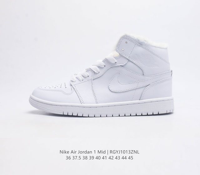 耐克 Nike Air Jordan 1 Mid 篮球鞋时尚轻盈板鞋aj1乔1运动鞋 乔丹一代 中帮复古休闲篮球鞋 Air Jordan 1 Mid 搭载内置a