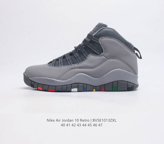 耐克 Nike 新款男鞋airjordan10Retro乔10 Aj10男子运动实战篮球鞋 Air Jordan 10 Retro 复刻男子运动鞋采用柔软轻盈的