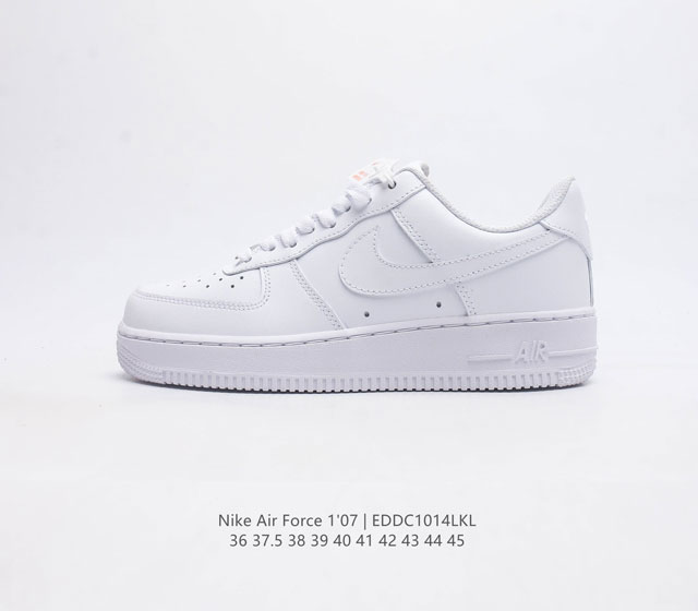 头层 特价 耐克nike Air Force 1 Low 空军一号 Af1 低帮百搭休闲运动板鞋 柔软 弹性十足的缓震性能和出色的中底设计 横跨复古与现代的外型