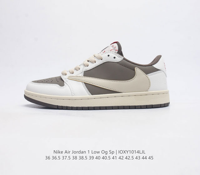 耐克运动鞋 Nike Air Jordan 1 Low Og S 倒勾 低帮篮球鞋 Aj1 乔丹1代 Aj1 乔1 反向脚趾复古运动鞋 亮点之处在于鞋侧的倒置