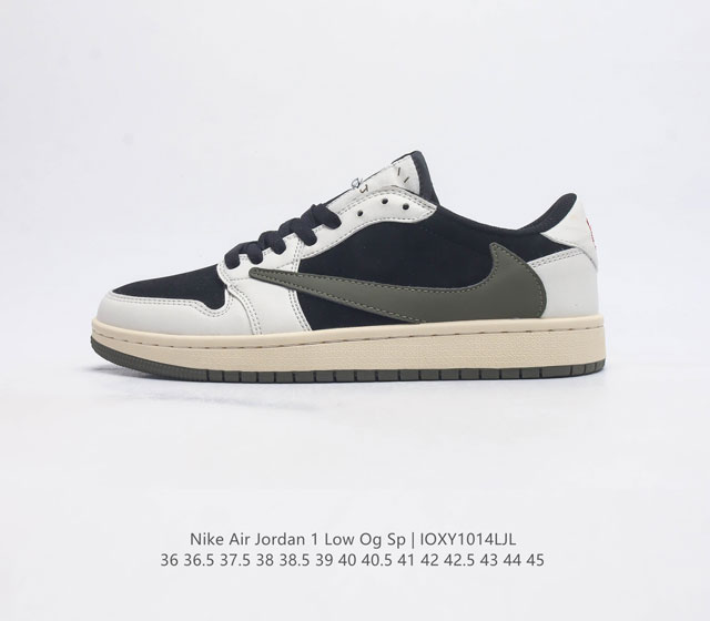 耐克运动鞋 Nike Air Jordan 1 Low Og S 倒勾 低帮篮球鞋 Aj1 乔丹1代 Aj1 乔1 反向脚趾复古运动鞋 亮点之处在于鞋侧的倒置