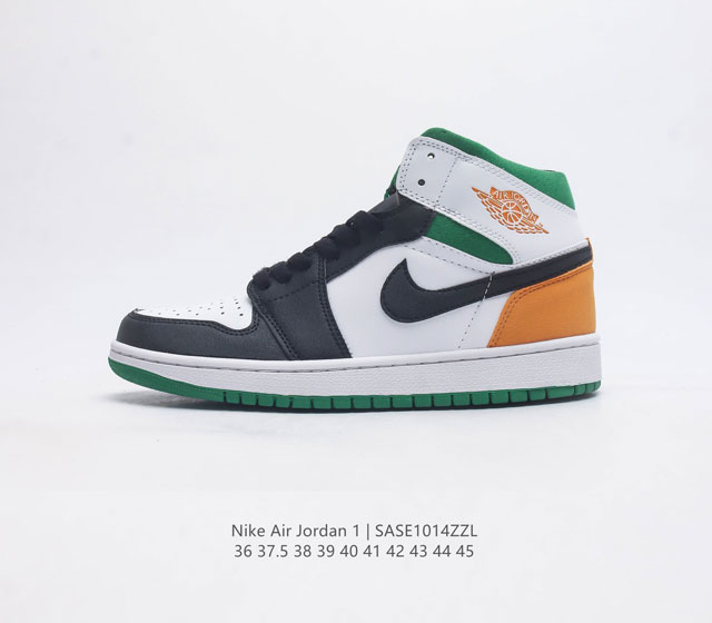 耐克 Nike Air Jordan 1 Mid 篮球鞋时尚轻盈板鞋aj1乔1运动鞋 乔丹一代 中帮复古休闲篮球鞋 Air Jordan 1 Mid 搭载内置a