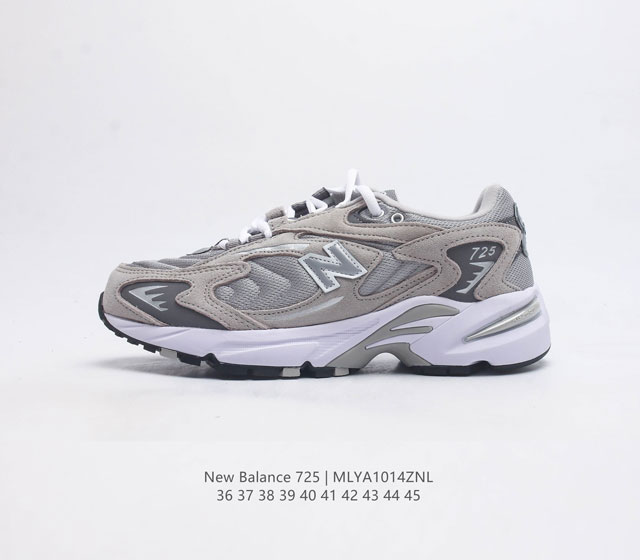 新百伦 New Balance Nb725系列 男女复古透气老爹鞋休闲跑鞋 中性款老爹鞋运动鞋舒适透气时尚潮流轻便鞋 兼具复古与潮流 简约设计 时尚外观 舒适脚