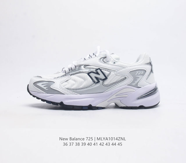 新百伦 New Balance Nb725系列 男女复古透气老爹鞋休闲跑鞋 中性款老爹鞋运动鞋舒适透气时尚潮流轻便鞋 兼具复古与潮流 简约设计 时尚外观 舒适脚