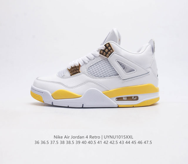 真标 耐克 Nike Air Jordan 4 Retro Og迈克尔 乔丹aj4代 Aj4 乔4 乔丹4代 中帮复古休闲运动文化篮球鞋 秉承轻量化的速度型篮球