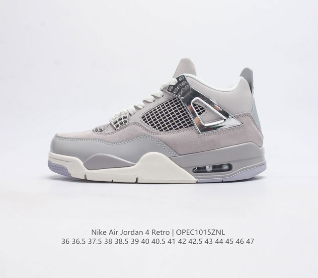 真标 耐克 Nike Air Jordan 4 Retro Og迈克尔 乔丹aj4代 Aj4 乔4 乔丹4代 中帮复古休闲运动文化篮球鞋 秉承轻量化的速度型篮球