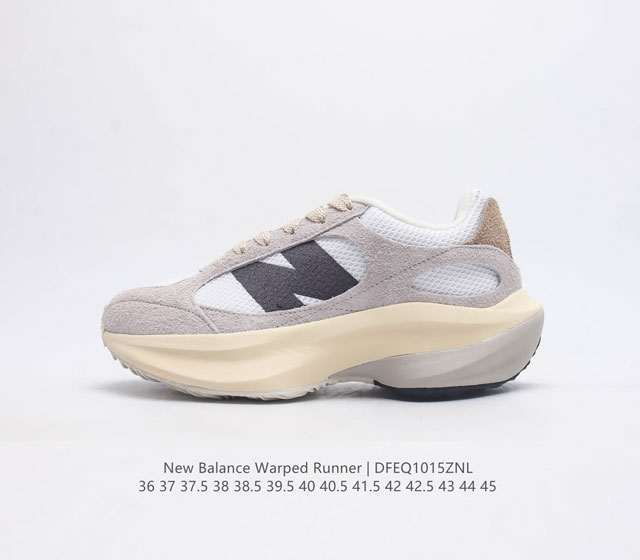 椰香扑鼻new Balance Warped Runner新款老爹鞋复古运动跑步鞋 Beam大底提供足步弓支撑 解构皮革 用猪巴革拼接透气网眼 后跟搭载外露缓震