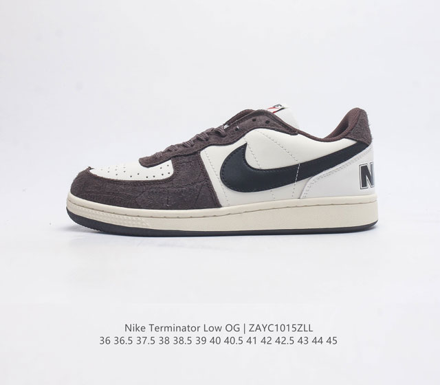 耐克 Nike Terminator Low 耐克终结者系列低帮滑板鞋 黄蓝密歇根 舒适 百搭 防滑耐磨复古板鞋 忠于原版 延续经典 采用耐穿舒适的利落皮革 助