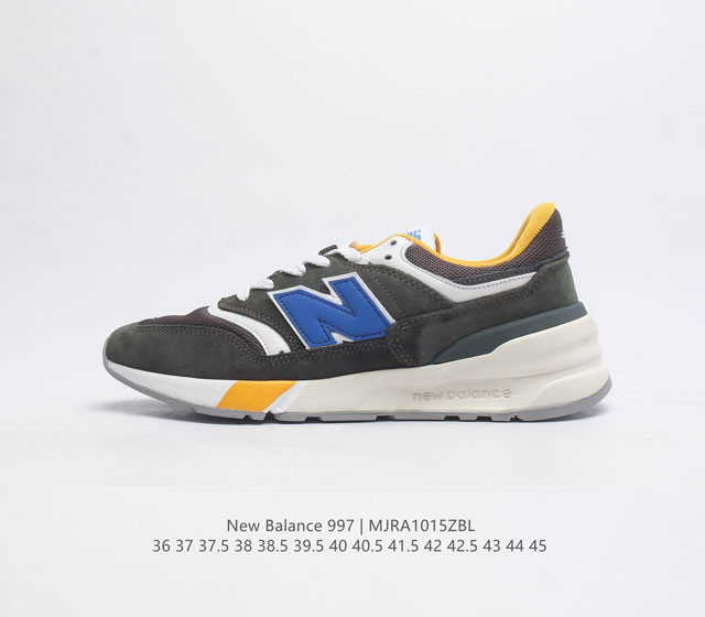 新百伦 New Balance Nb官方男女鞋997系列 时尚舒适休闲运动鞋男女款休闲复古鞋 拼接鞋面 具有良好的强度 弹性特点 舒适耐磨 与织物拼接 全面提升