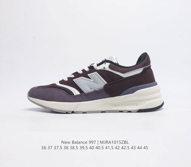 新百伦 New Balance Nb官方男女鞋997系列 时尚舒适休闲运动鞋男女款休闲复古鞋 拼接鞋面 具有良好的强度 弹性特点 舒适耐磨 与织物拼接 全面提升