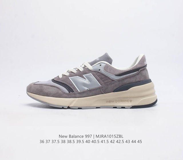 新百伦 New Balance Nb官方男女鞋997系列 时尚舒适休闲运动鞋男女款休闲复古鞋 拼接鞋面 具有良好的强度 弹性特点 舒适耐磨 与织物拼接 全面提升