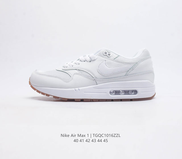 耐克 Nike Air Max 1 初代复古气垫慢跑鞋 男士运动鞋 由tinker Hatfeld和mark Parker在1987年设计 灵感来自于巴黎蓬皮杜