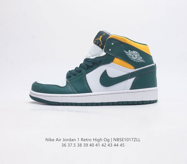 耐克 Nike Air Jordan 1 Mid 男女子篮球鞋时尚轻盈板鞋aj1乔1运动鞋 乔丹一代 高帮复古休闲篮球鞋 Air Jordan 1 Mid 搭载