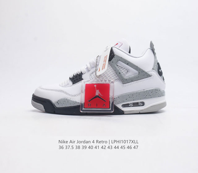 耐克 Nike Air Jordan 4 Retro Og迈克尔 乔丹aj4代 Aj4 乔4 乔丹4代 中帮复古休闲运动文化篮球鞋 秉承轻量化的速度型篮球鞋设计