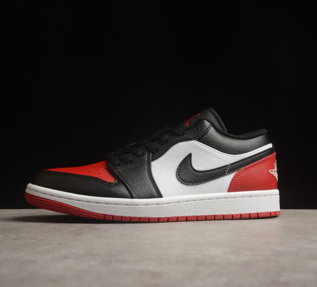 Cj版纯原 Air Jordan 1 Low Se Bred Toe Aj1 乔1黑红 低帮文化休闲板鞋 55 8-161 拒绝公底 立体鞋型 细节完美 高